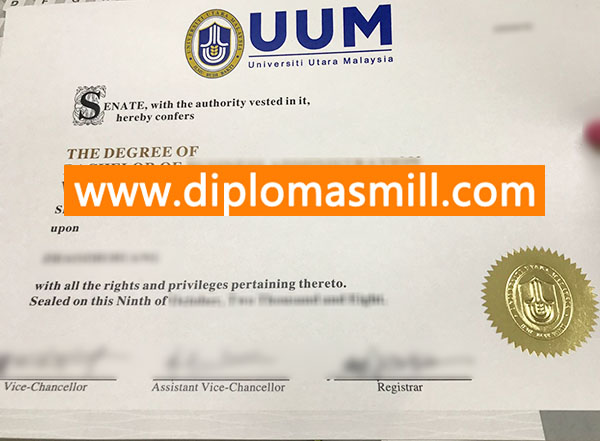 How to custom fake Universiti Utara Malaysia degree?
