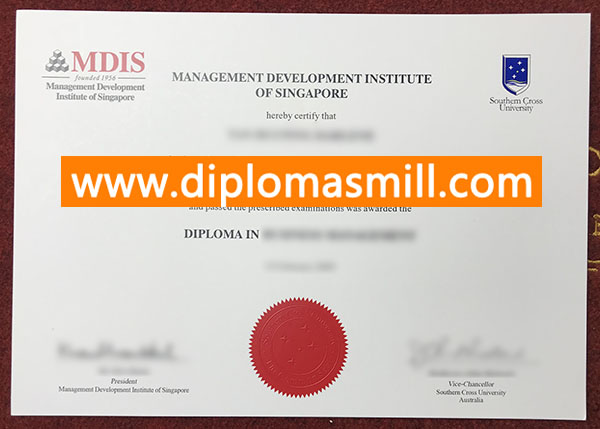 Custom Singapore MDIS fake diploma