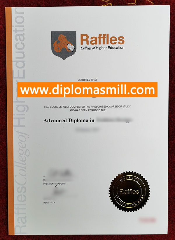 Order Raffles College of Higher Education degree