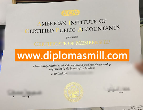 Where to get fake AICPA CPA Certificate?