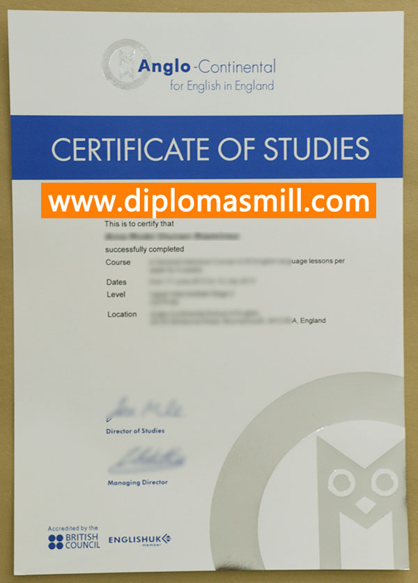 How to buy fake Anglo-Continental Certificate?