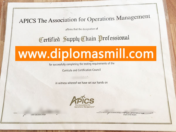 How to obtain fake APICS CSCP Certificate?