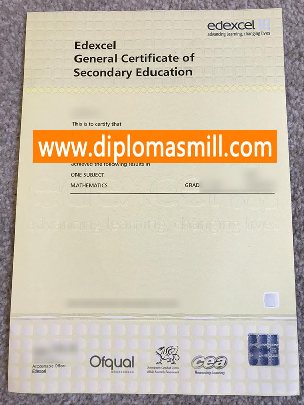 Apply replica Edexcel GCSE diploma