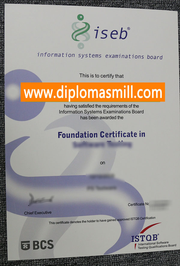 How much buy fake ISEB certificate?