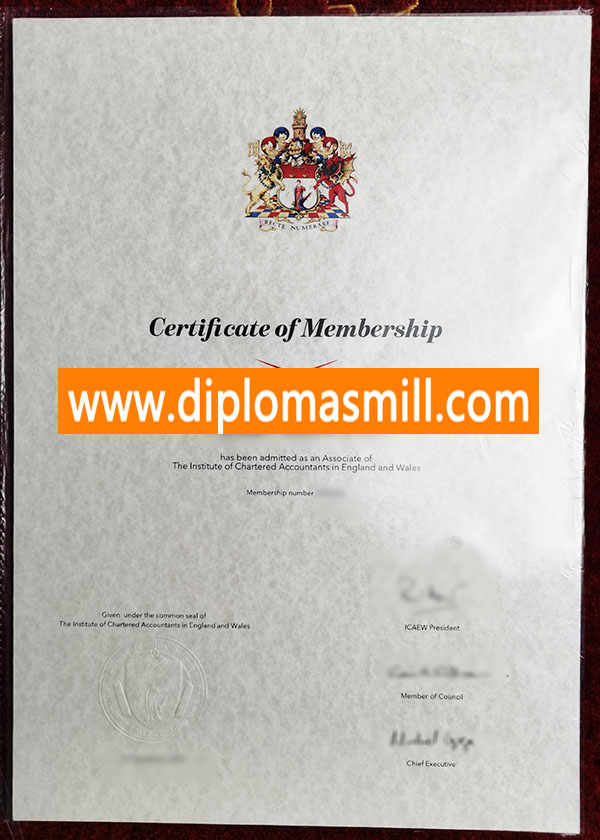 Obtain fake Membership Certificate of ICAEW Certificate