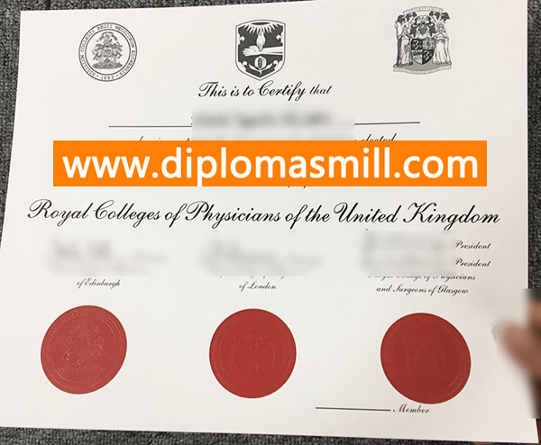 Custom uk fake MRCP Certificate