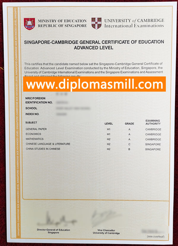 How to get fake GCE A-Level Certificate?