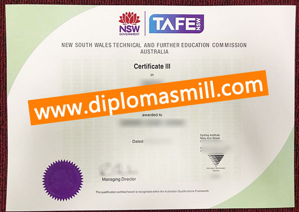 How long buy fake TAFE certificate?