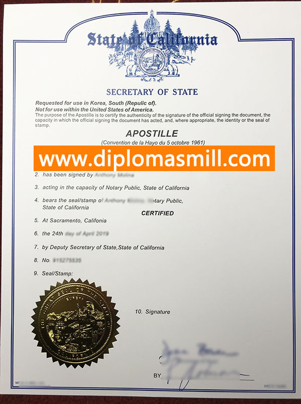 Where to buy fake USA Apostille certificate?