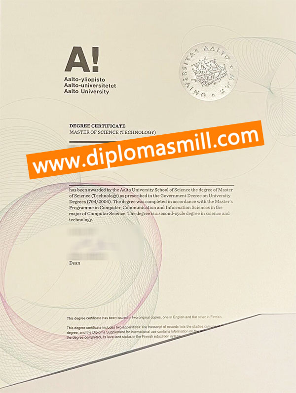 How to custom fake Aalto University degree?