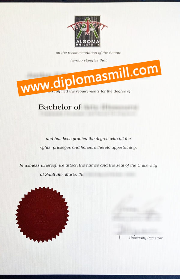 How to custom fake Algoma University degree？