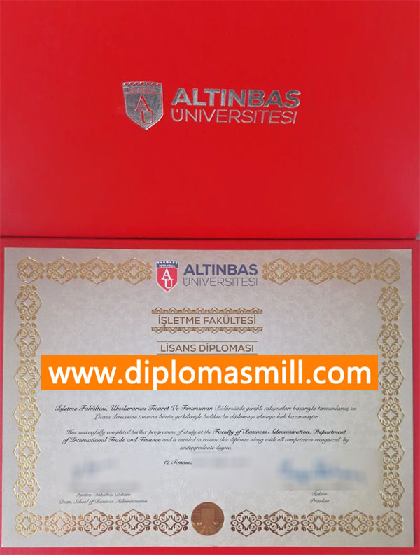 Pick up fake Altinbas University diploma