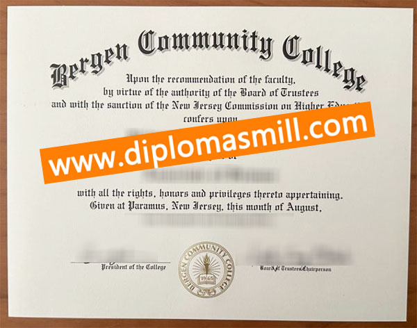 Where to get fake Bergen Community College degree?