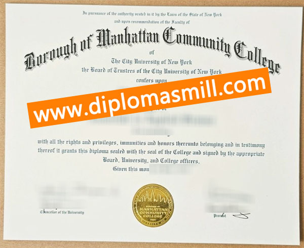 Sale fake Borough of Manhattan Community College degree