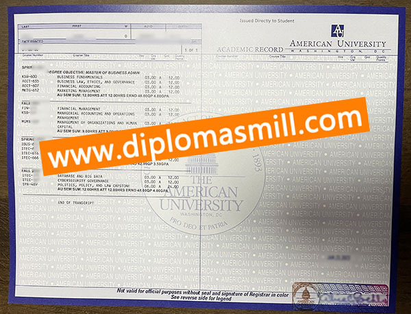 Where to order fake American University transcript?