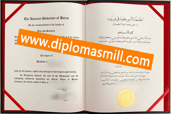 Supply replica American University of Beirut degree