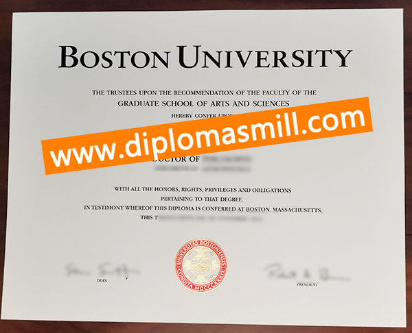 Supply fake Boston University diploma online