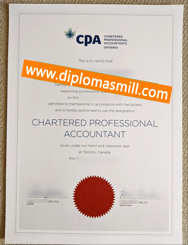 How to buy fake Canada CPA certificate?