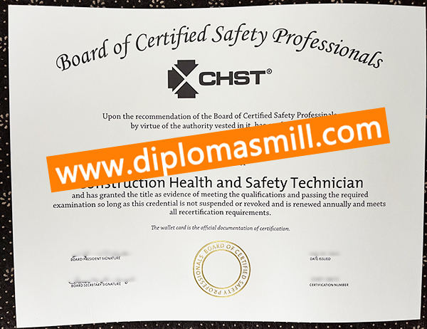 How easy buy fake CHST certificate online?