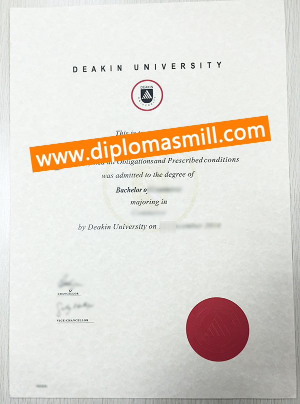 Make replica Deakin University degree online