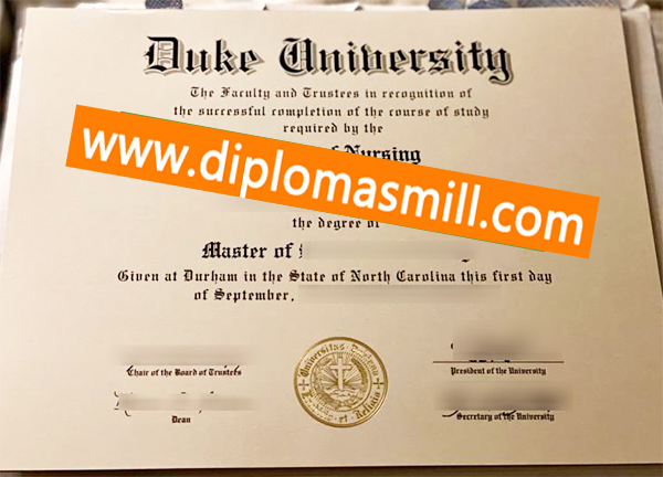 Purchase new version Duke University fake degree