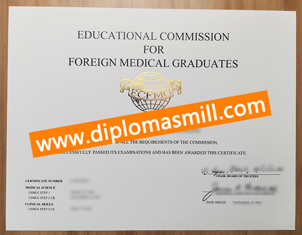 How long buy fake ECFMG certificate?