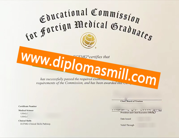 How much order fake ECFMG diploma online?