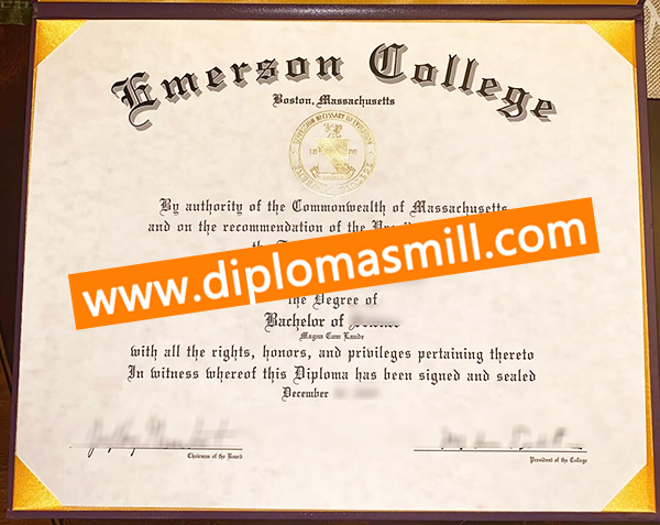 Create quality fake Emerson College diploma