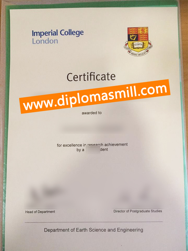 Sale fake Imperial College London diploma