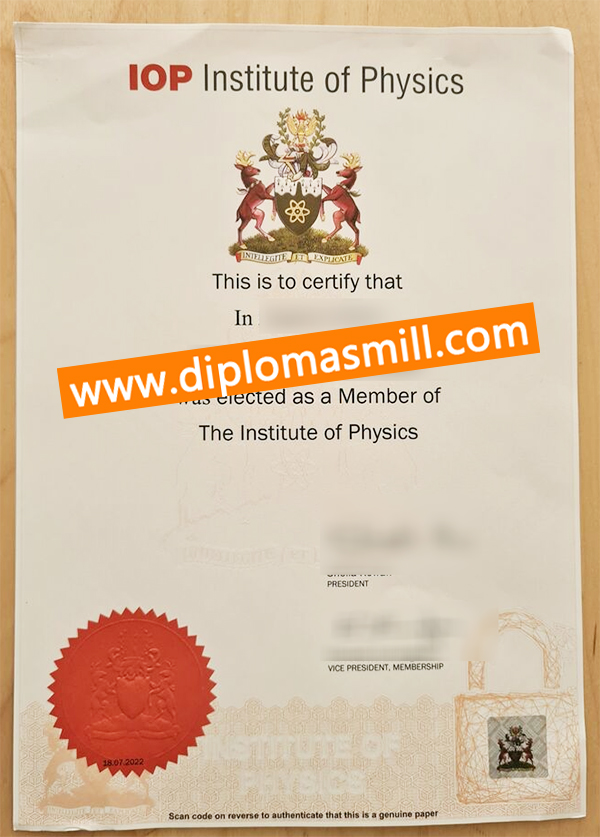 How to get fake Institute of Physics diploma?