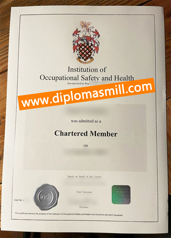 How fast buy fake IOSH diploma certificate?