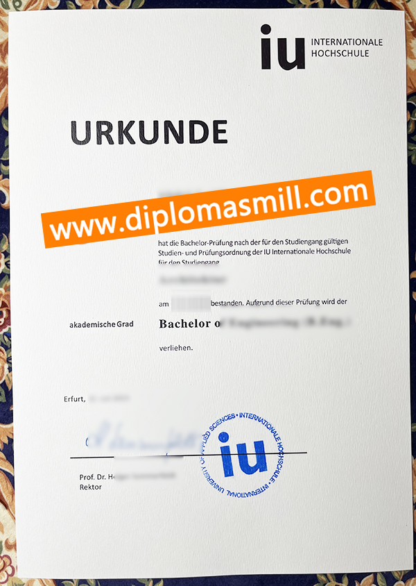 Apply fake IU Internationale Hochschule diploma