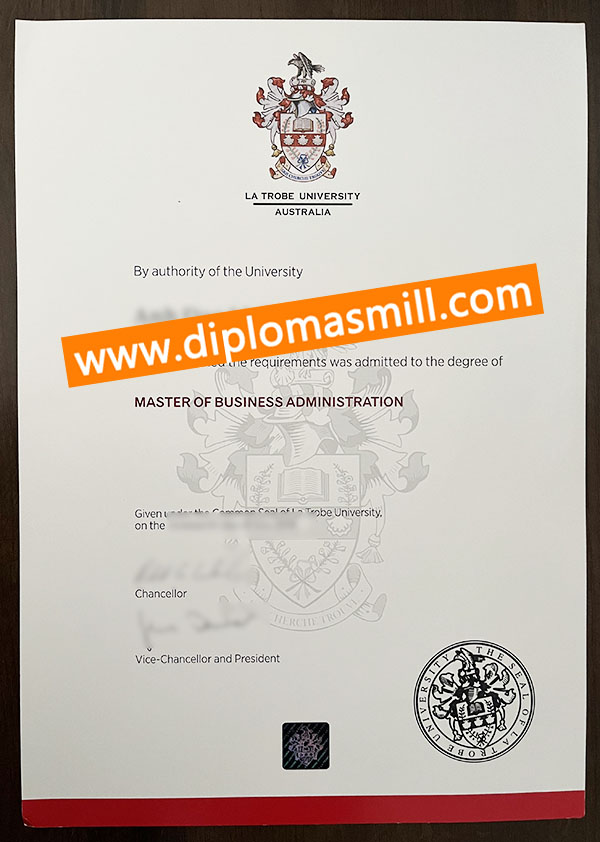 Custom official La Trobe University degree