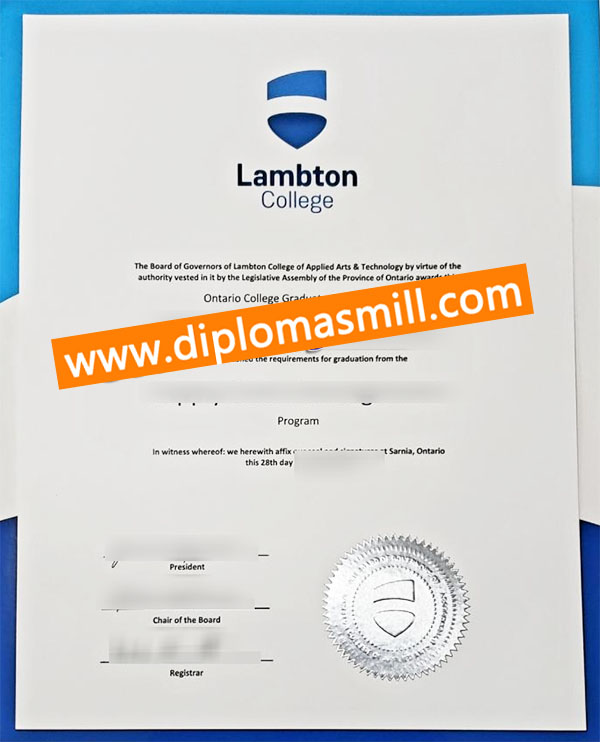 Shopping replica Lambton College diploma