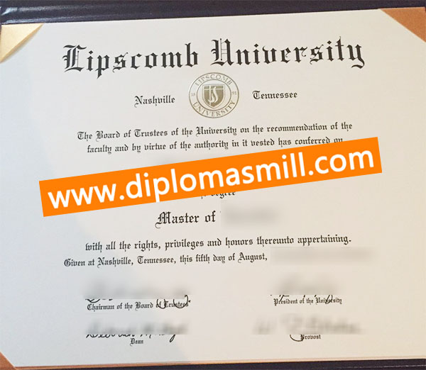 Make cheap Lipscomb University fake degree