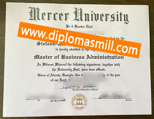 How to obtain fake Mercer University diploma?