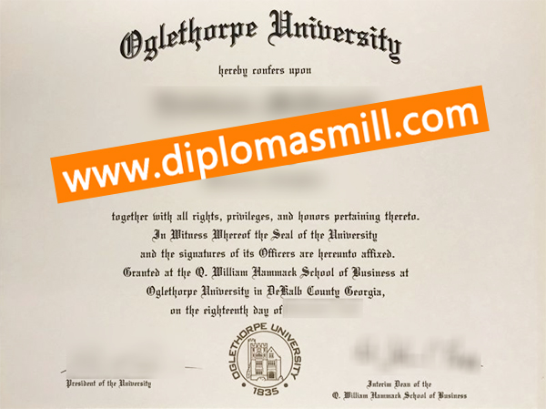 Create cheap Oglethorpe University diploma