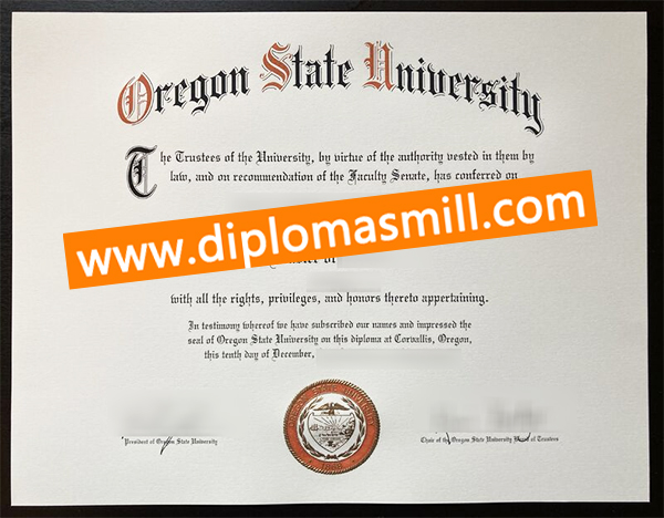 Custom USA fake Oregon State University degree