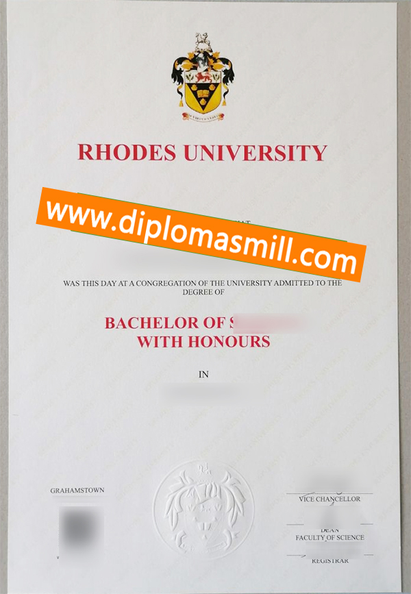 Where to order fake Rhodes University degree?