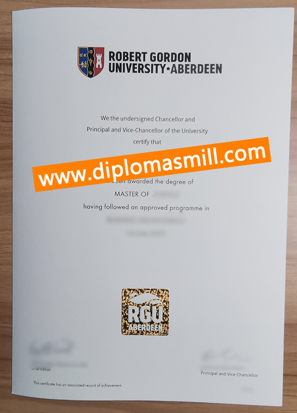 Create fake Robert Gordon University diploma