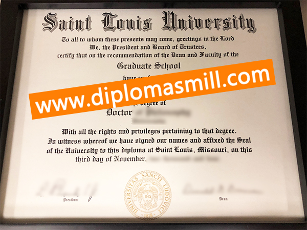 Print USA fake Saint Louis University diploma