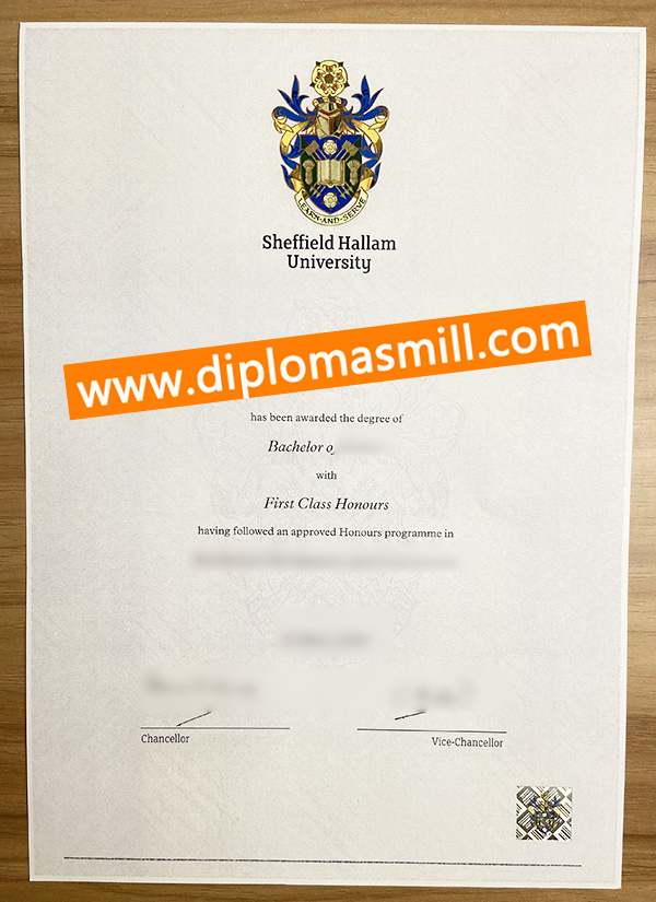 Create fake Sheffield Hallam University degree