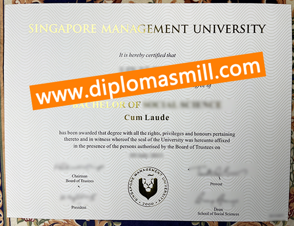 Custom fake Singapore Management University degree