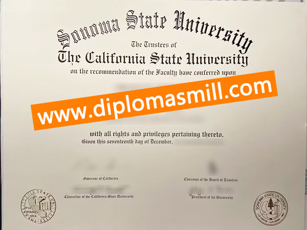 Shopping fake Sonoma State University diploma
