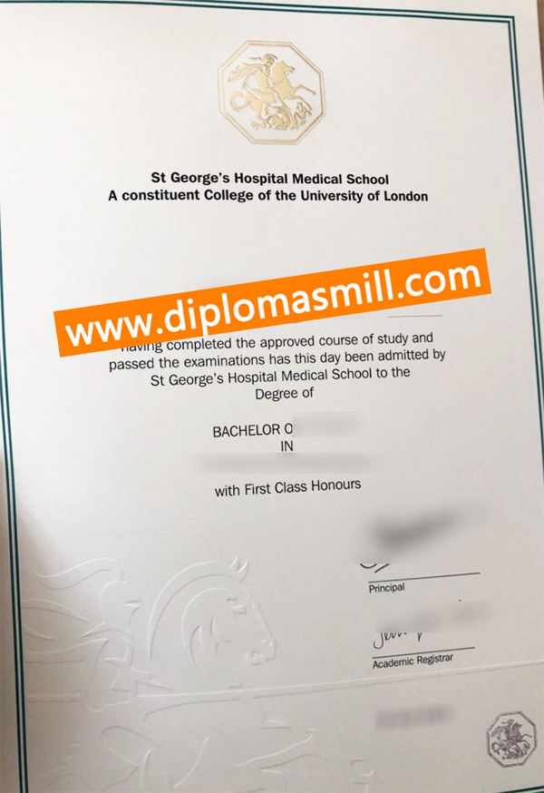 Where to order St George's University of London diploma?