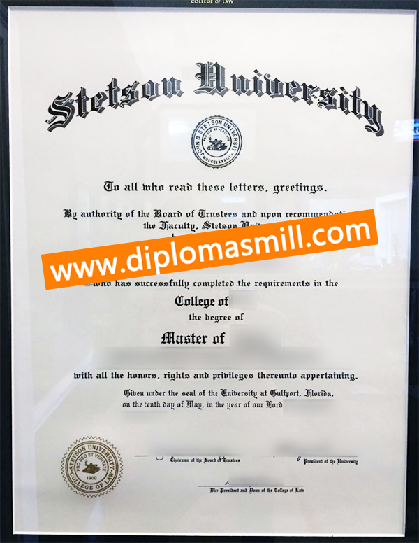 Where to custom fake Stetson University degree?