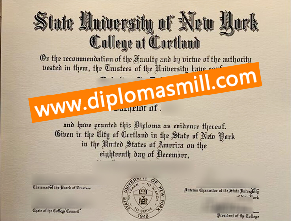 Where to buy fake SUNY Cortland degree?