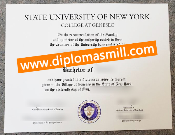 Shopping fake SUNY Geneseo diploma online