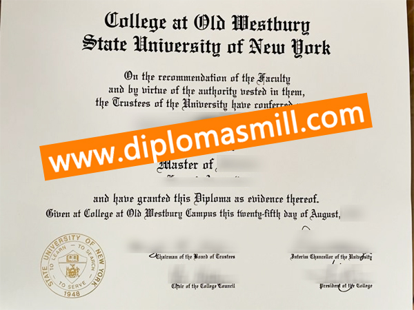 Purchase fake SUNY Old Westbury diploma