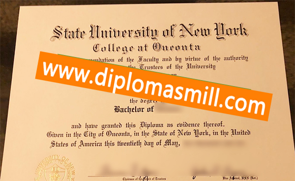 How long buy fake SUNY Oneonta diploma?